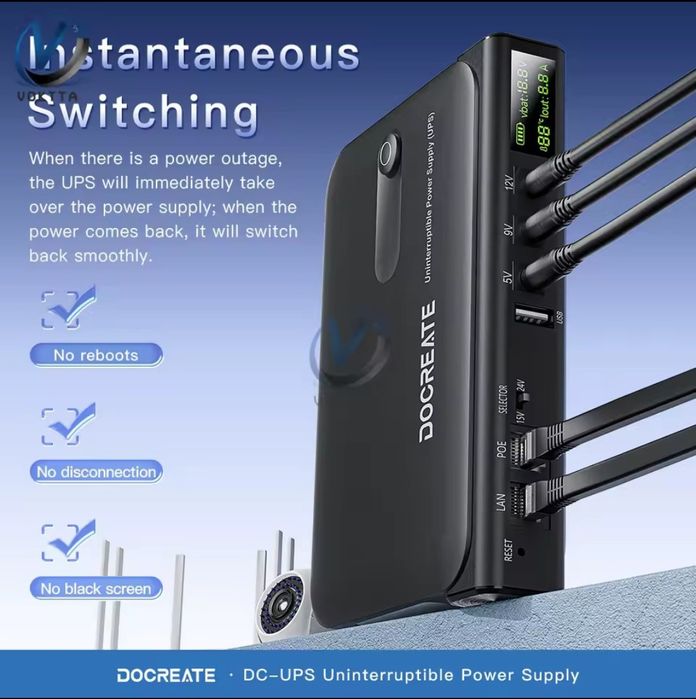 ДБЖ для роутера, DC UPS, Безперебійний