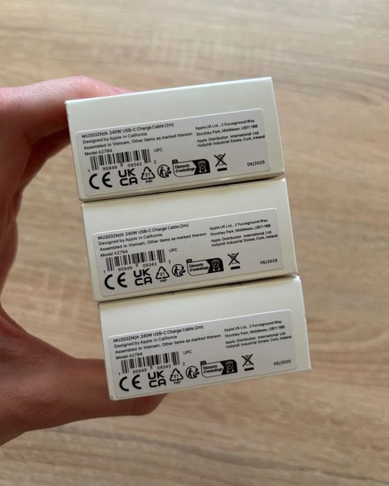 Кабель шнур оригінал A2794 2 м Type-C to Type-C 240w MacBook, iPad