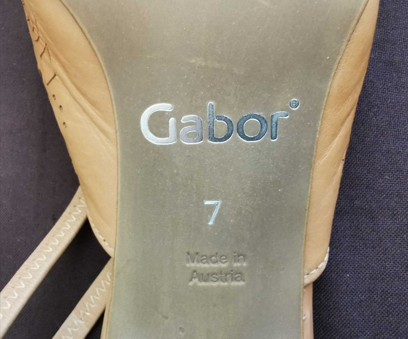 GABOR czółenka Rozm.40 CAMEL BEŻOWY Skóra Naturalna JAK NOWE