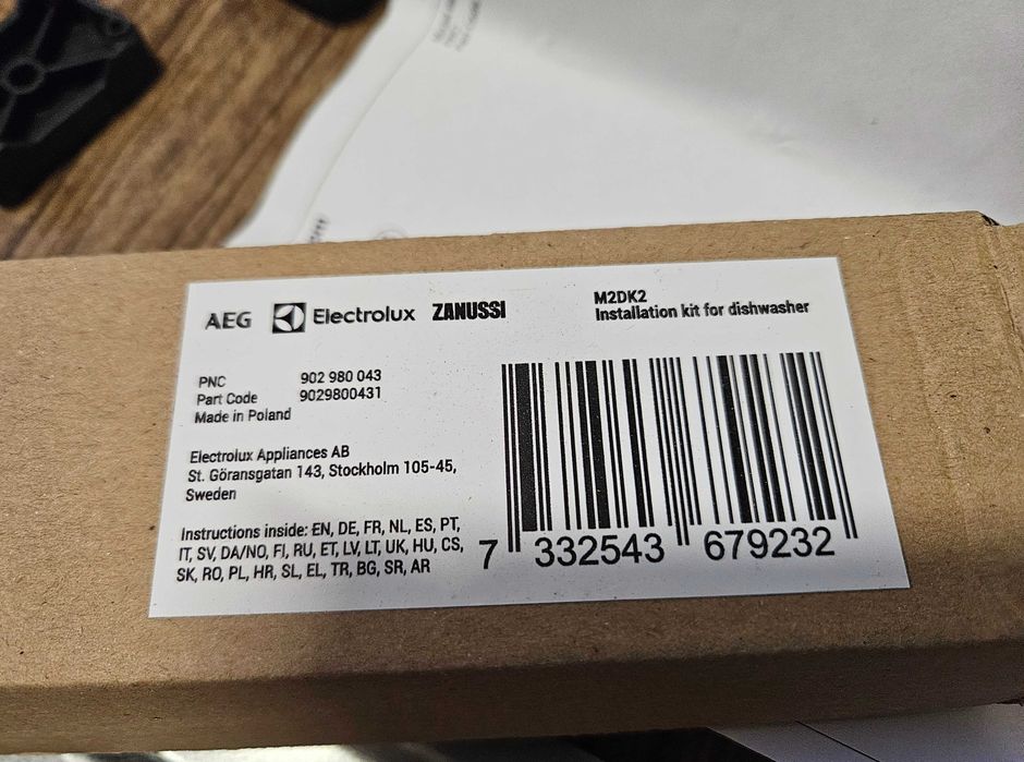 Zestaw instalacyjny do zmywarek M2DK2 Electrolux AEG