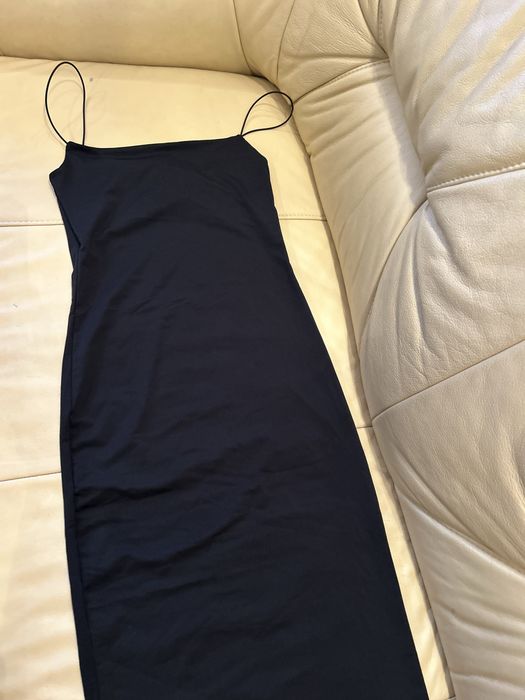 Zara плаття довге Skims, в рубчик