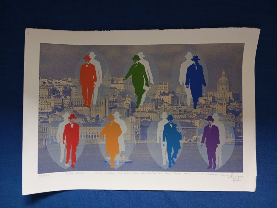 Serigrafia de autor João Prates " Lisboa pessoas"