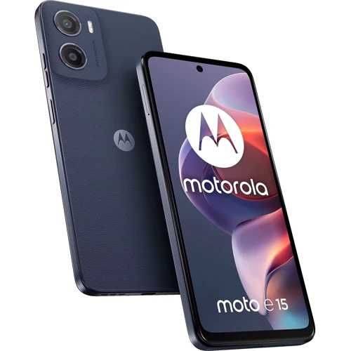 Смартфон Motorola Moto E15 6/64GB Denim Blue (UA UCRF) IPS 6,67' 90Hz 5000 мАч Android 14 IP54 Dolby Atmos