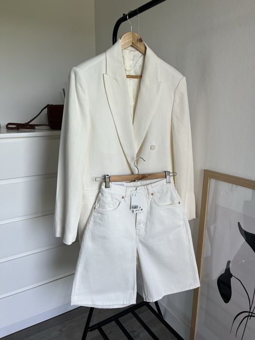 Лляний оверсайз піджак zara