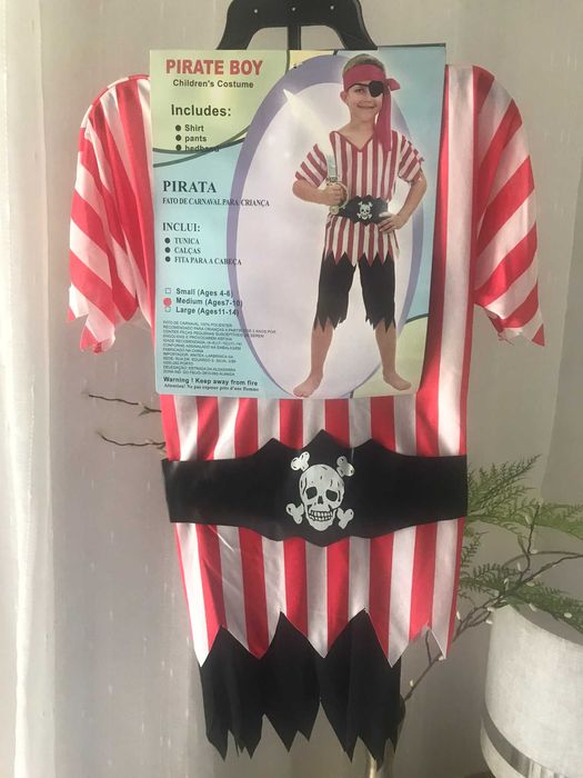 Fatos de carnaval disfarce de Pirata 7-10 anos