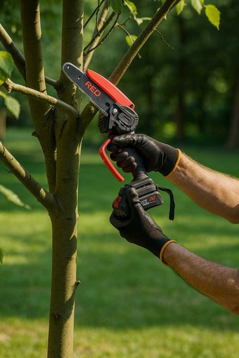 Piła łańcuchowa akumulatorowa gałęziówka, Pilarka, 2x aku + 4x łańcuch