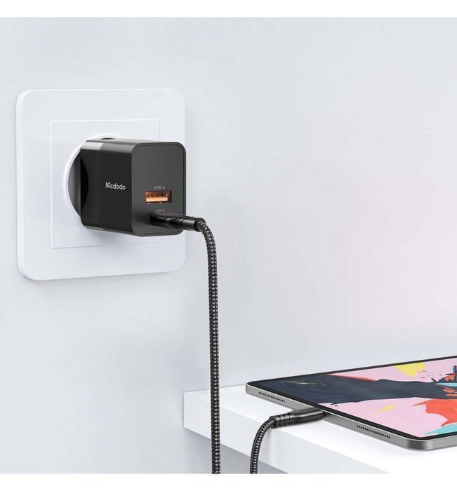 Ładowarka sieciowa Mcdodo CH-1952 USB + USB-C, 20W + kabel USB-C do