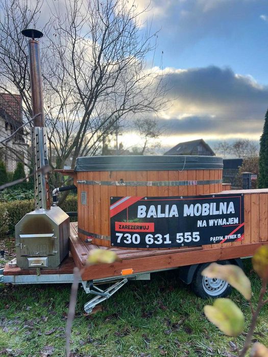 Balia ogrodowa mobilna z hydromasażem – wynajem Pasym i okolice