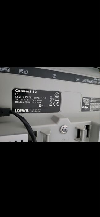Telewizor Loewe Connect 32 3D Zużycie prądu tylko 60 Watt