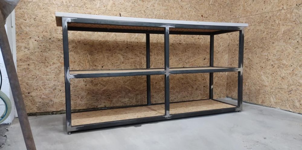 Solidny Stół do warsztatu /garażu l metalowa rama l nośność 400kg