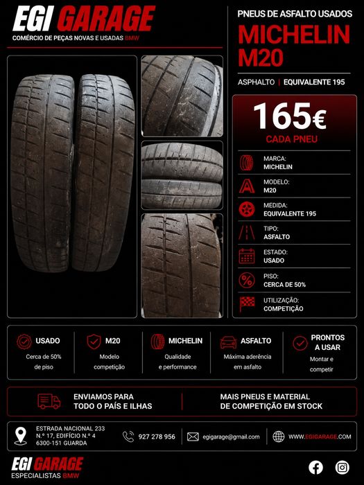 PNEUS MICHELIN MOTORSPORT M20 & S10 Para Venda
