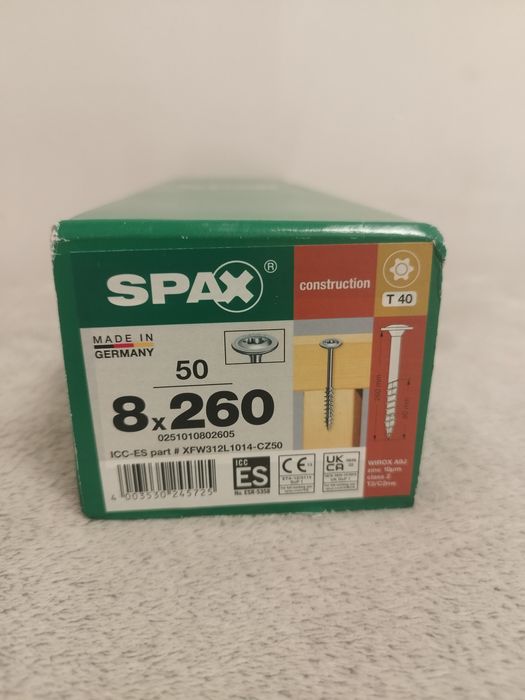 Wkręty T40 8x260