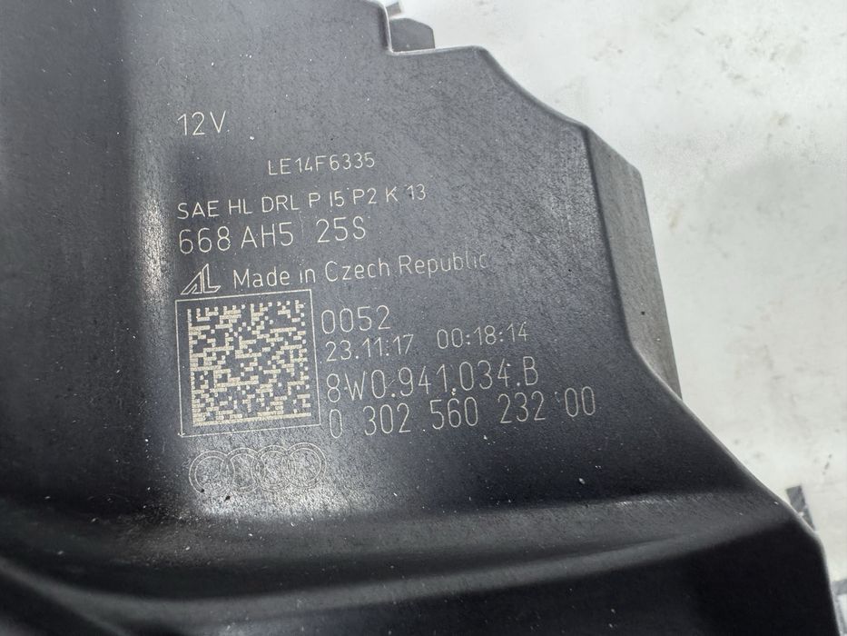 Фара Audi A4 B9 Full Led USA фари  ЛЕД 8W0 941 033 B / 8W0 941 034 B