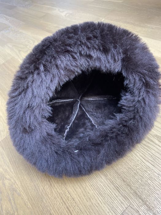 Czapka skóra naturalna i kożuch