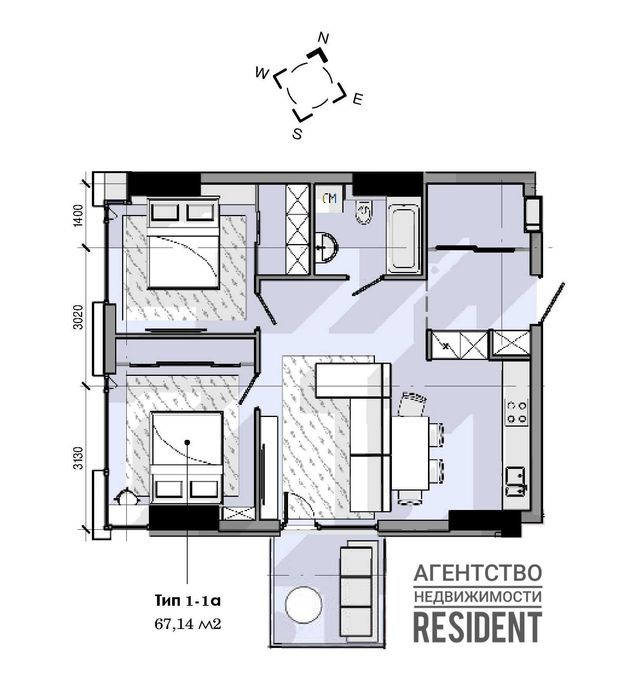 ЖК Маяк 67 м2. Mayak Парк Шевченко Набережная Нагорка Фестивальный
