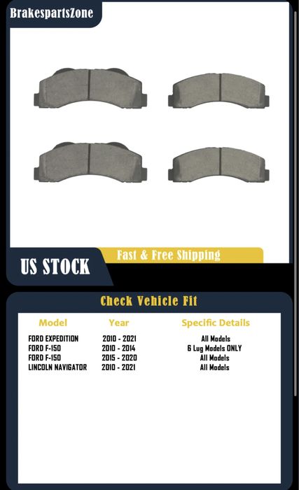 Ford f150 Ford Expedition Lincoln Navigator klocki przód