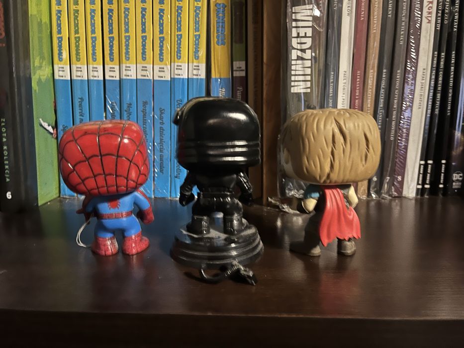 3 Figurki Funko Pop Spider Man, Thor, Tie Fighter
