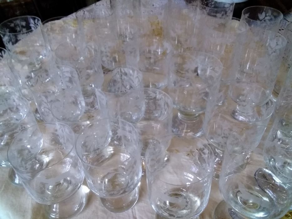 Serviço de Copos de vidro com motivos alusivos ao Natal