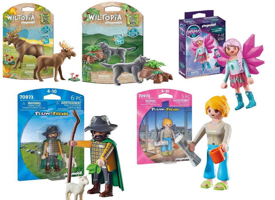 Zestaw Playmobil Łoś+ Wilk+ Owczarz+ Ranny Ptaszek+Wróżka Elvi