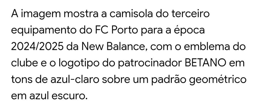 Camisola desportiva