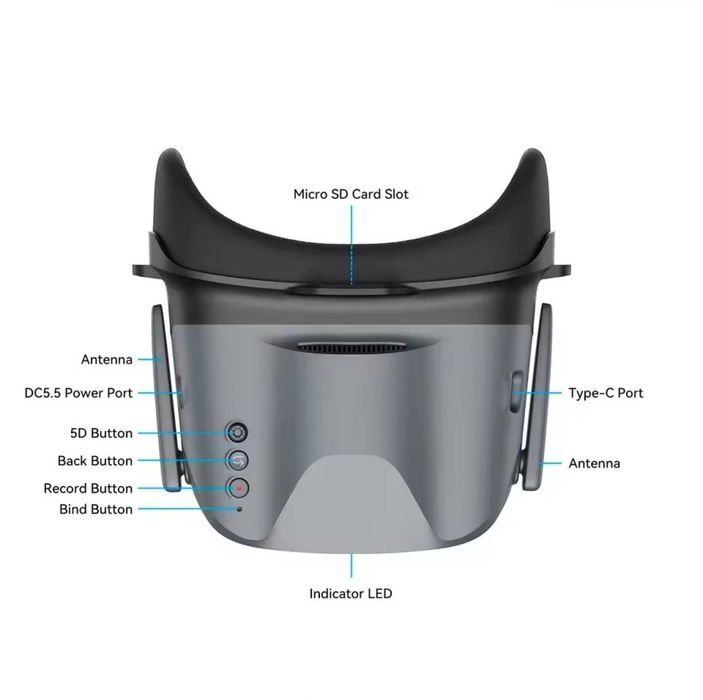 NEW! Шолом BetaFPV VR04/VR04 HD FPV Goggles 4.3" DVR