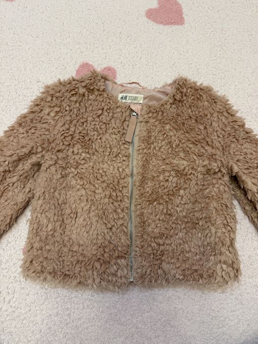 Куртка H&M, Куртка на дівчинку, курточка H&M, Меховушка, Курточка 4-5