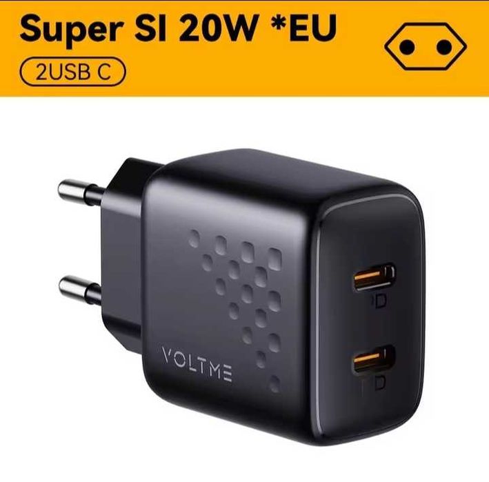 Быстрая зарядка Voltme 20W (2 порта) + Кабель Toocki