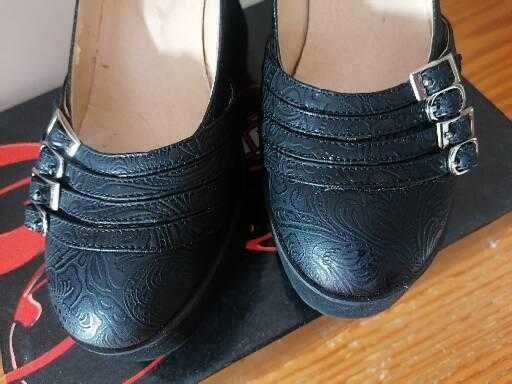 Inamagura sapatos góticos plataforma tam39/40 alternativo punk demonia