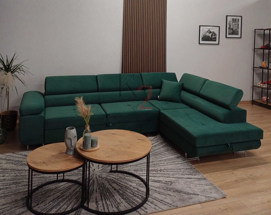 Narożnik ARTEON POD WYMIAR  Sofa Kanapa Rogówka Łóżko USB + GRATIS