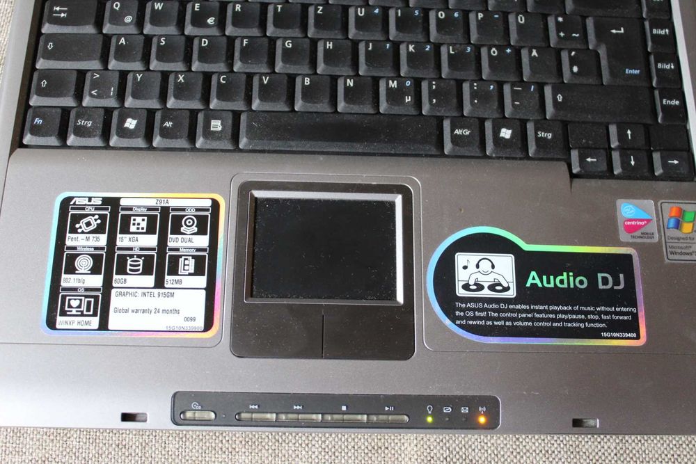 Laptop Asus Z91A -  DJ laptop Asus Z91A - sprawny