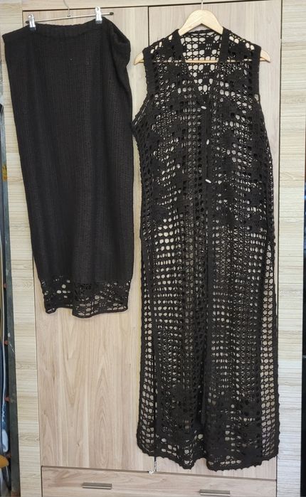 Brązowy Komplet z wełny