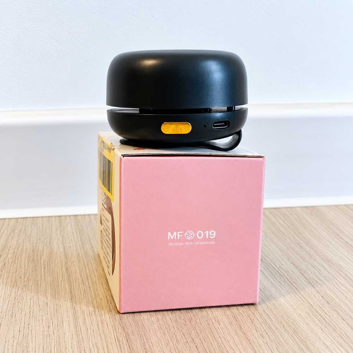 Портативний міні вентилятор MF019 на пояс 900mAh Type-C 3 швидкості безлопатевий USB вентилятор для шиї одягу рюкзака портативный на шею карманный