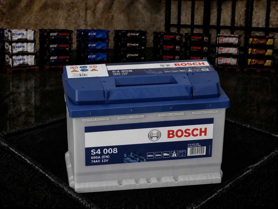 Автомобільний акумулятор BOSCH S4 008, 74 Аг, 12 В, 4047023479594