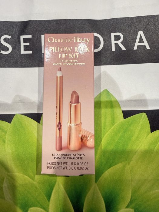 Mini zestaw Charlotte Tilbury szminka + konturówka pillow talk