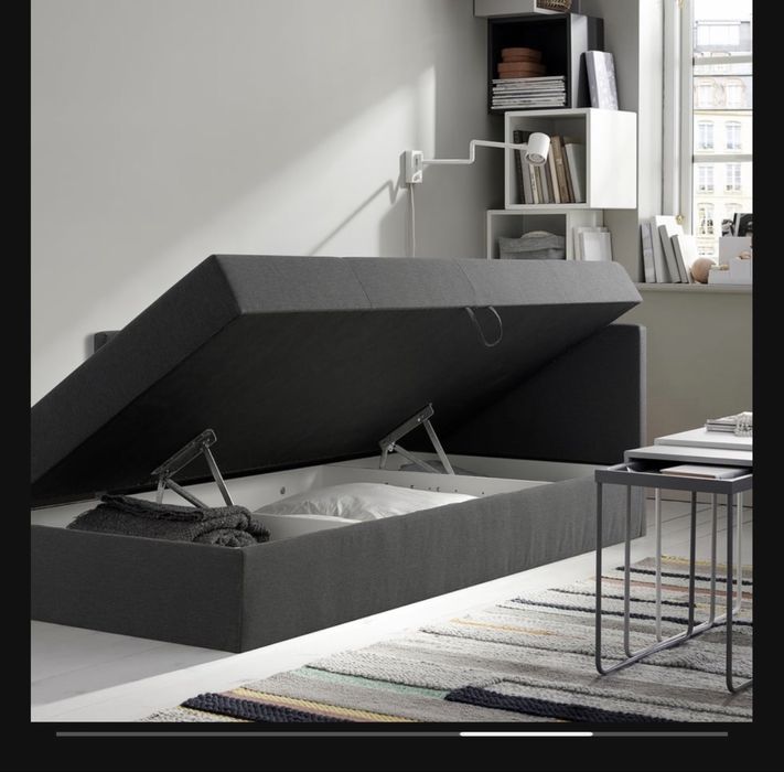 Leżanka szara 90x200