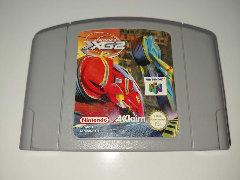 nintendo 64 EXTREME G2 XG2 wyścigi futurystycznych pojazdów speed i muza PAL anglik