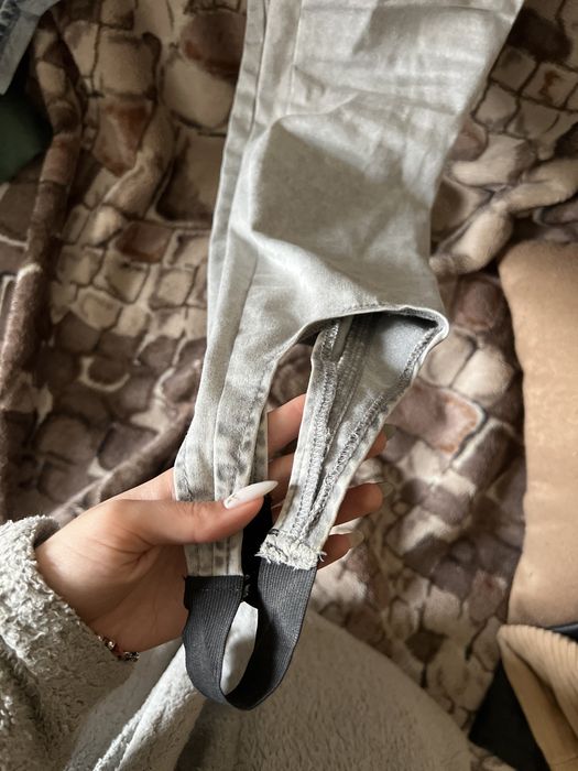 Джинсы -лосины в сером s