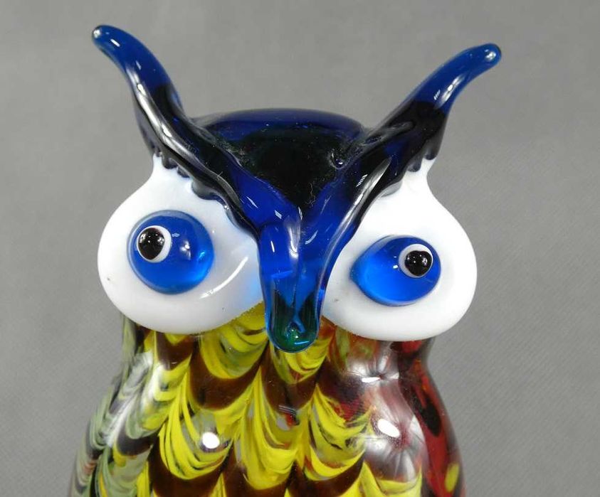 Figura SOWA sówka szkło MURANO figurka puchacz 22 cm 1,5 kg