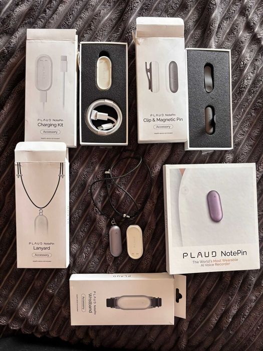 PLAUD NotePin AI Voice Recorder + Kit Completo Acessórios — Semi-novo