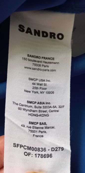 Блуза Sandro р.S 100% хлопок