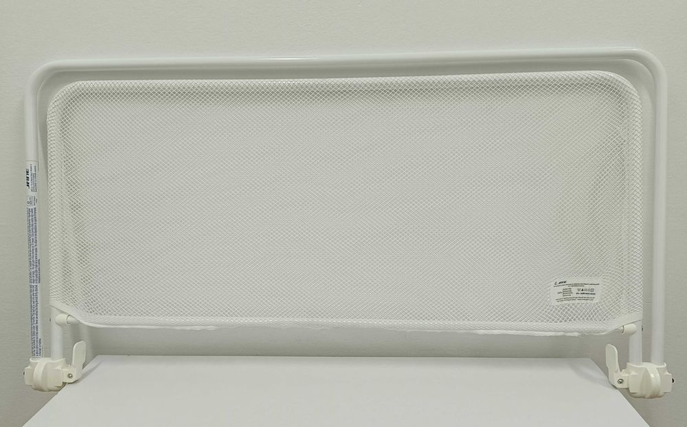 składana barierka do łóżka 90 cm biała