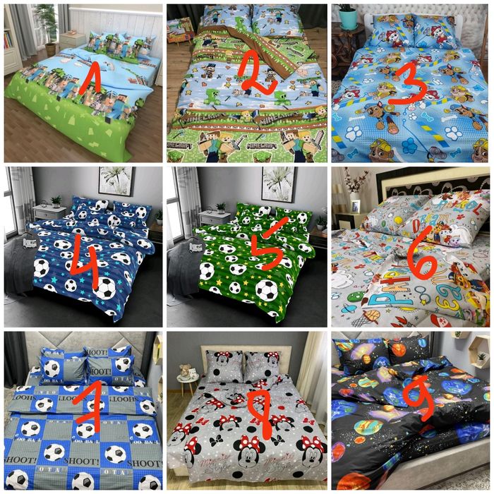 Дитяча півтораспальна постільна білизна бязь голд люк,  власне виробни