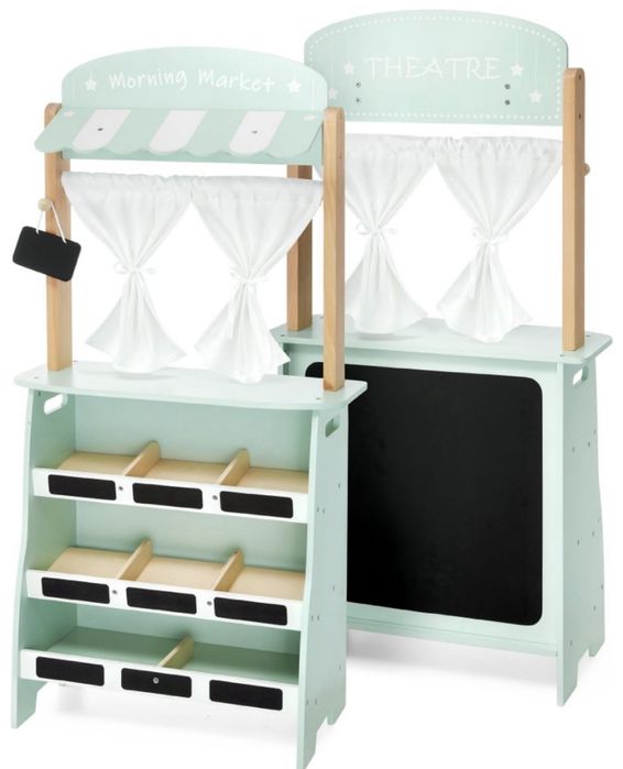 Duży, drewniany sklep - stragan zabawka drewniana dla dzieci
