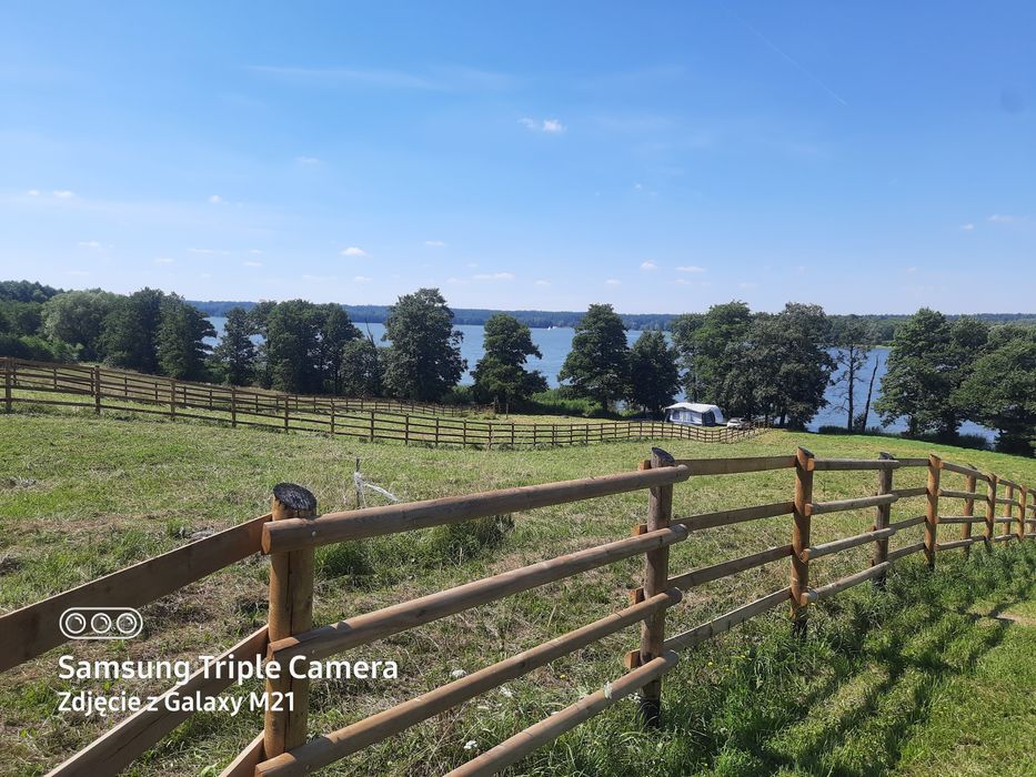 Ogrodzenie  drewniane , panel,słupek,siatka