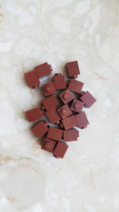Lego 3005 klocek budowlany 1x1 brązowy, 20 szt