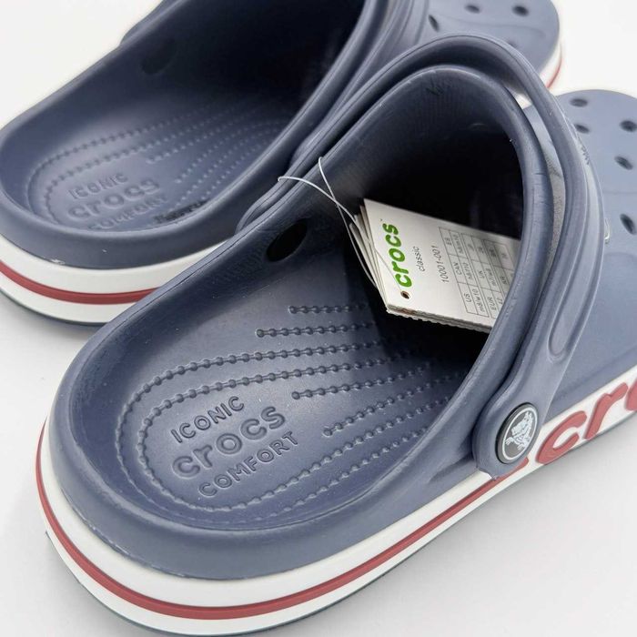 Кроксы сабо crocs bayaband clog navy синие, charcoal серые унисекс
