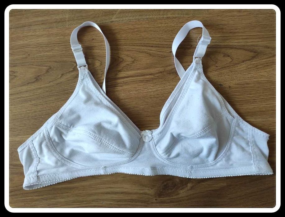 Biały biustonosz do karmienia odpinane miseczki ok 90 B-C