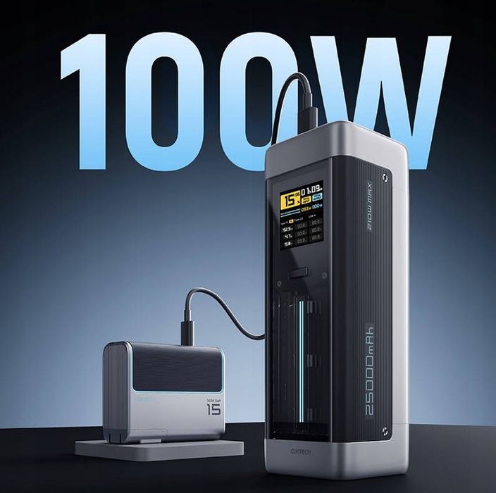 Супершвидкий павербанк CUKTECH 210W 25000 mAh 2x USB-C 1x USB-A PD 3.1