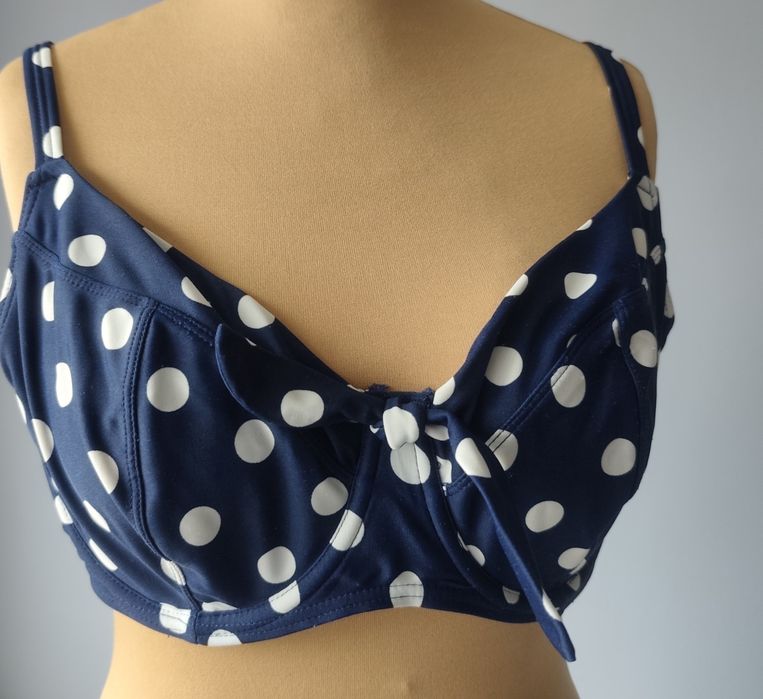 Biustonosz kąpielowy w grochy  36DD