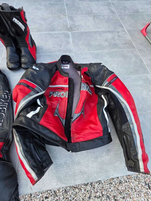 Kombinezo Motocyklowy Dwuczęściowy PROBIKER Kask Buty